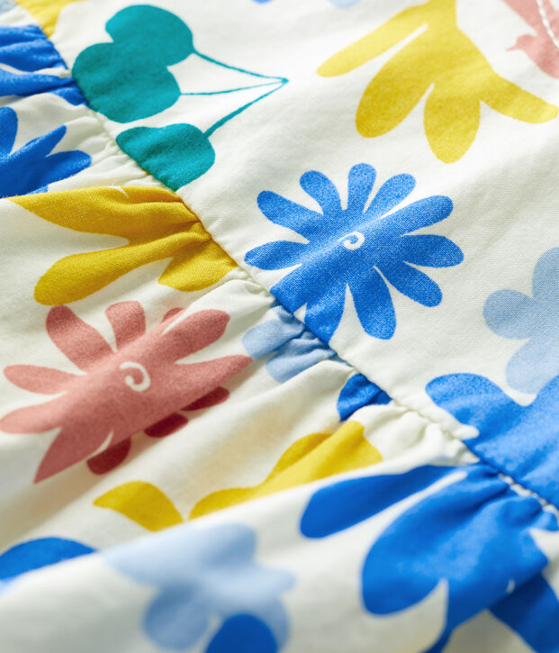 Babies' Poplin Floral Print Sleeveless Blouse white/multicolor