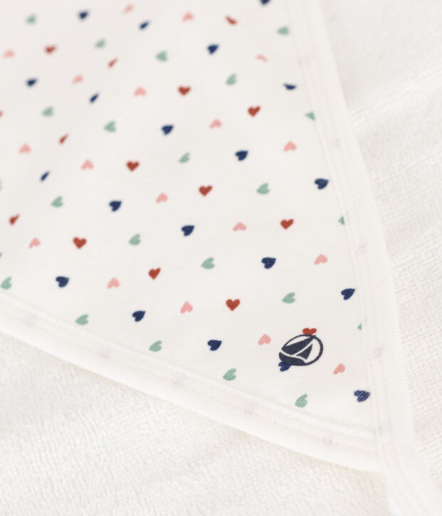 Cotton bath square white/multicolor