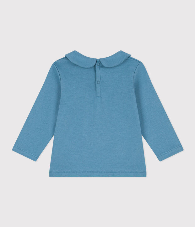 Babies' Long-Sleeved Cotton Blouse blue