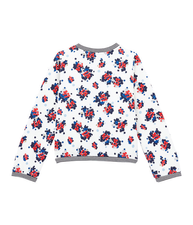 Girl's cardigan white/multicolor