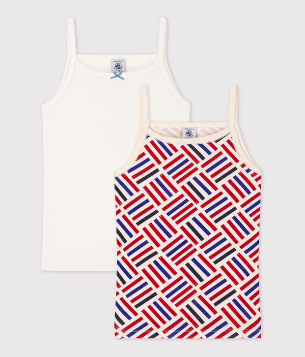 Girls' Cotton Vests - 2-Pack multicolor