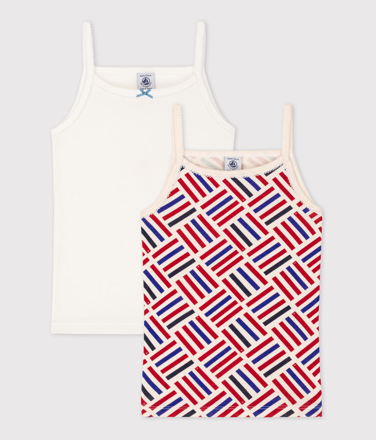 Girls' Cotton Vests - 2-Pack multicolor