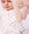 Babies' footless heart-print velour pyjama suit white/multicolor