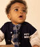 Babies' Fleece Baseball Jacket SMOKING blue/AVALANCHE