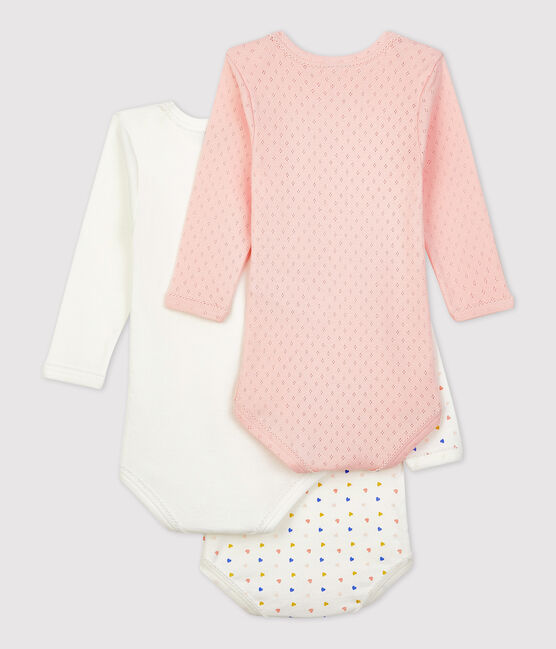 Multicoloured Long-Sleeved Cotton Bodysuits - 3-Pack variante 1