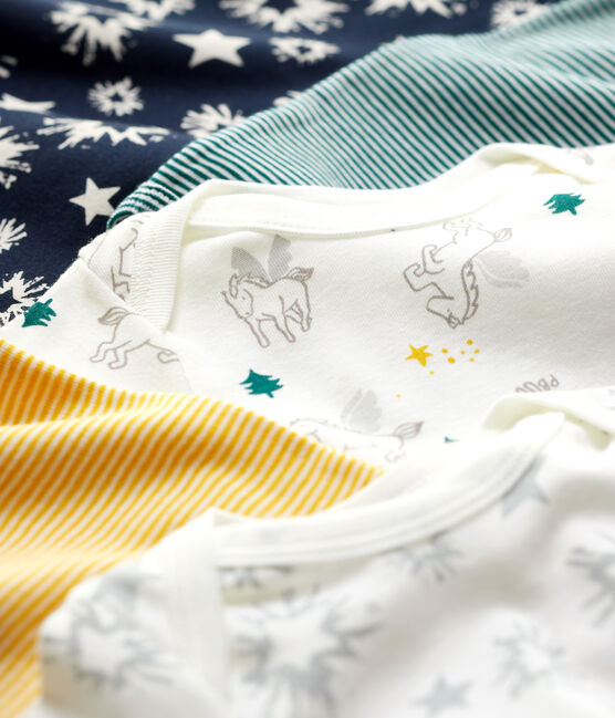 Babies' Starry Long-Sleeved Cotton Bodysuits - 5-Pack variante 1