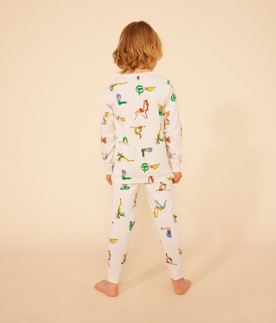 Children's Cotton Animal Pattern Print Pyjamas AVALANCHE white/MULTICO