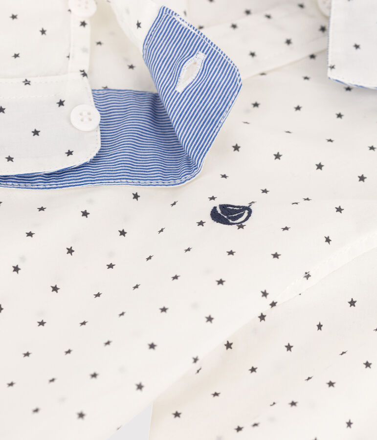 Boys' Printed Shirt COQUILLE beige/MAKI grey