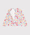 Girls' cotton cardigan MARSHMALLOW white/MULTICO white