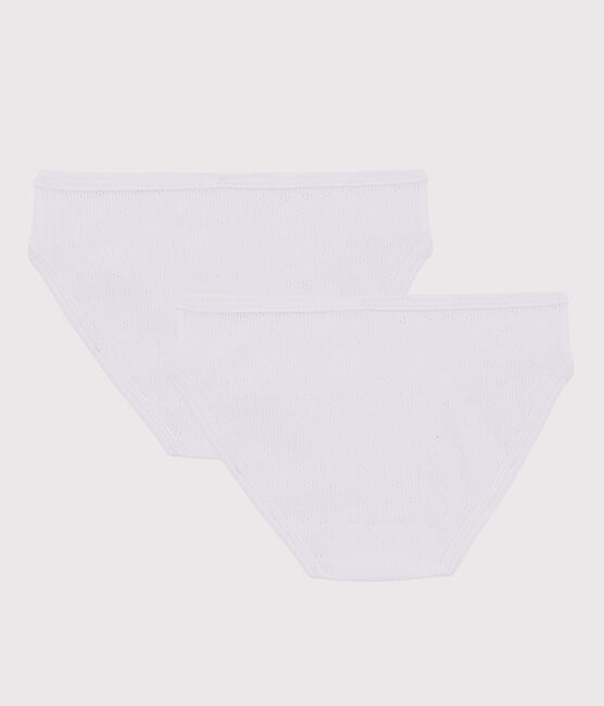 Girls' Openwork Organic Cotton Briefs - 2-Pack variante 1