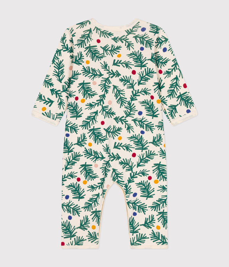 Babies' printed cotton footless pyjama suit Ecru/red