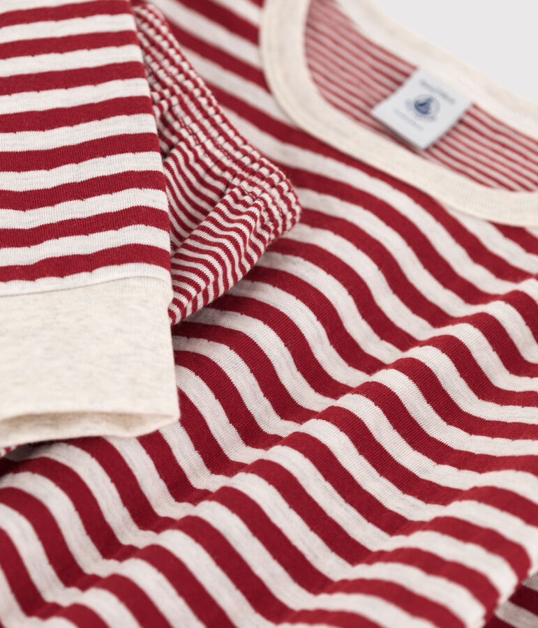 Boys' Stripy Tube Knit Pyjamas red/beige
