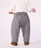 Babies' plain flannel trousers grey