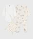 Babies' floral-print velour gift set