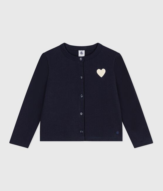 Girls' fleece cardigan SMOKING blue