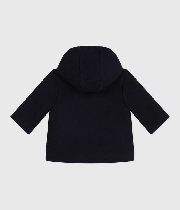 Babies' pea coat in plain woollen broadcloth SMOKING