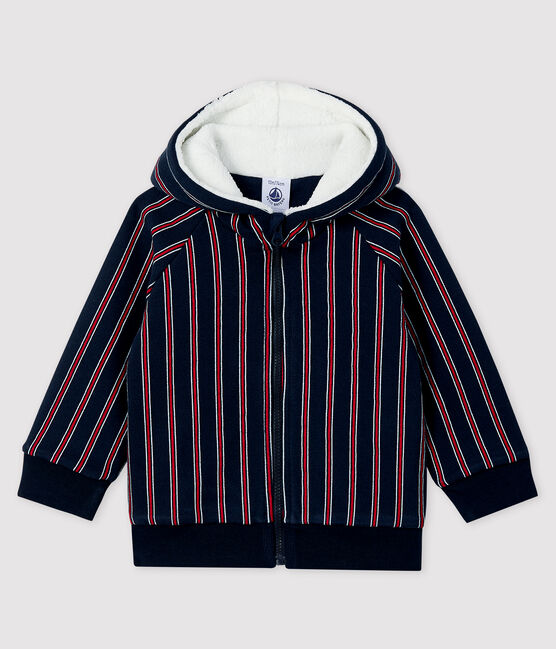 Baby boy's hooded sweatshirt SMOKING blue/MULTICO white