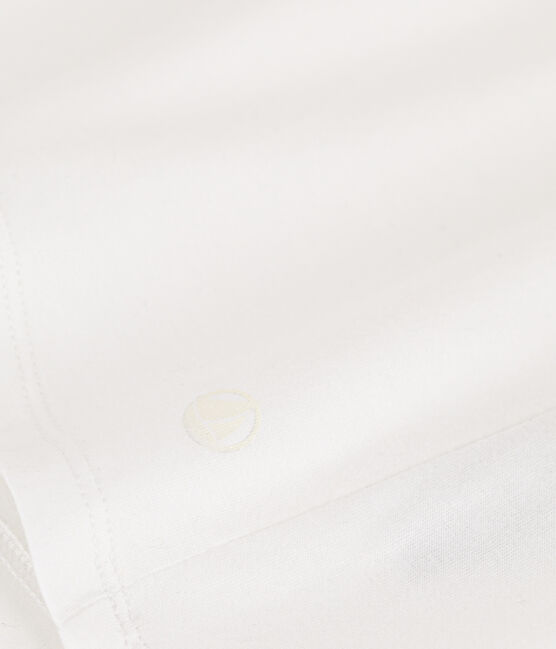 Women's Straight Round-Neck Cotton T-Shirt ECUME white