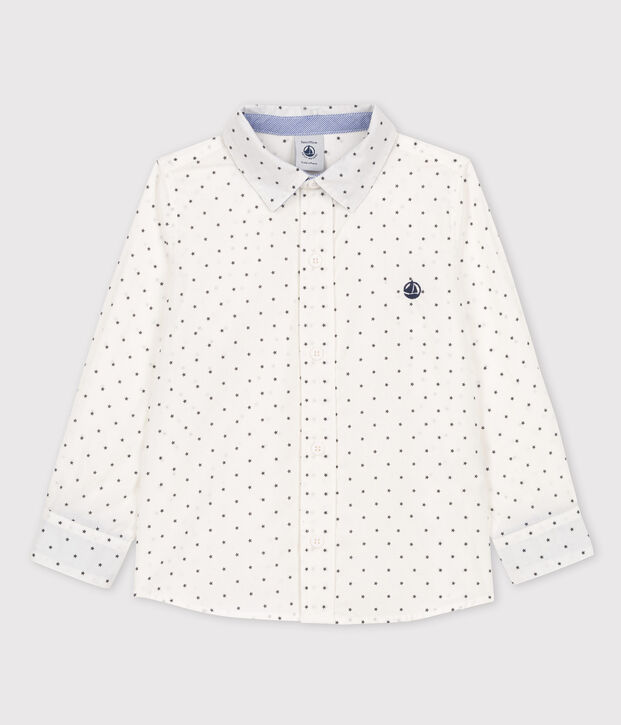 Boys' Printed Shirt white/grey