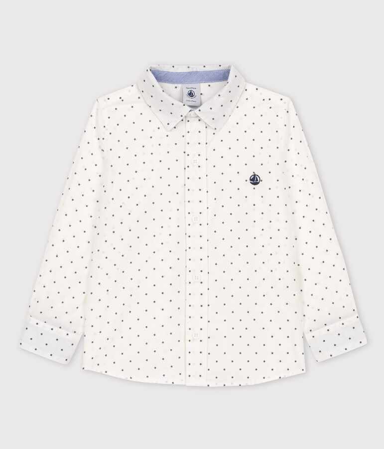 Boys' Printed Shirt COQUILLE beige/MAKI grey