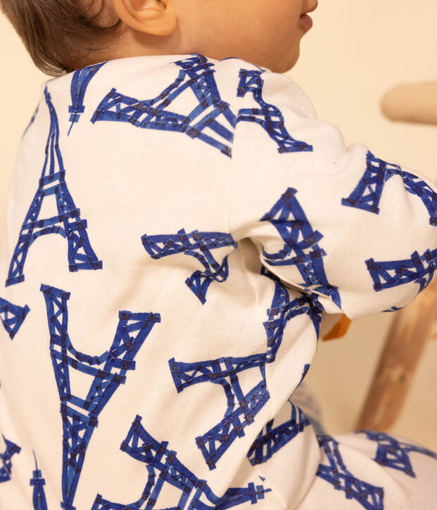 Babies' Cotton Paris Themed Pyjamas Ecru/multicolor