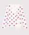 Women's Organic Cotton Wrapover Cardigan MARSHMALLOW white/TERKUIT red
