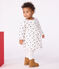 Babies' long sleeved floral-print cotton dress MILK blue/SOIR