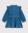 Girls' long-sleeved lightweight denim dress DENIM CLAIR blue