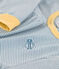 Children's Unisex Pinstriped Cotton Pyjamas ROVER blue/MARSHMALLOW white