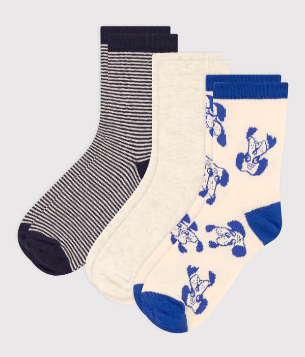 Children's Unisex Dog Patterned Socks - 3-Pack multicolor