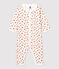 Babies' Paris Footless Organic Cotton Sleepsuit with Collar MARSHMALLOW white/MULTICO white