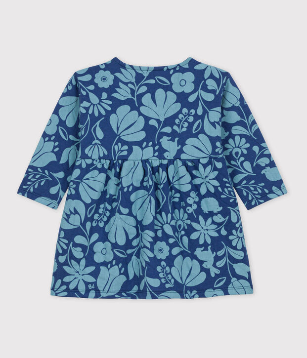 Babies' Long-Sleeved Patterned Quilted Tube Knit blue/blue