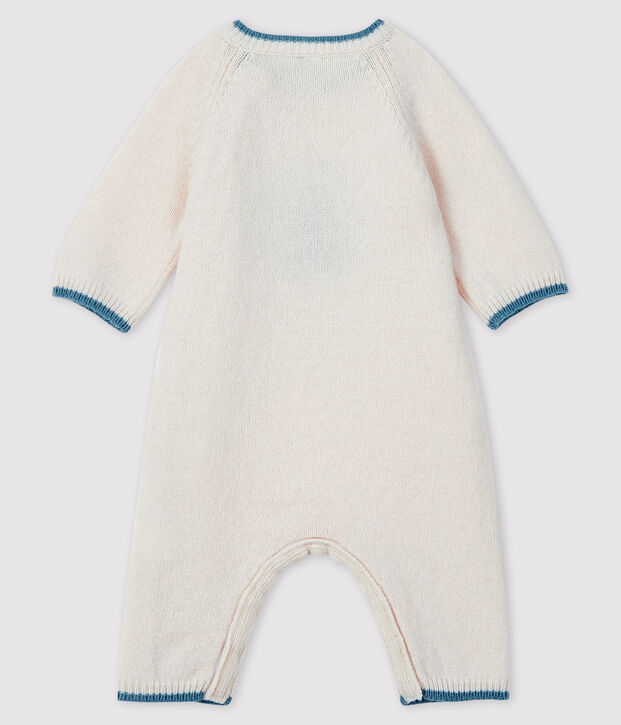 Babies' Patterned Weave Knit Jumpsuit white