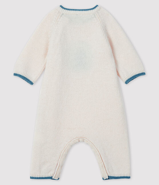 Babies' Patterned Weave Knit Jumpsuit MARSHMALLOW white