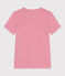 Women's iconic striped cotton T-Shirt PEONIA pink/MARSHMALLOW