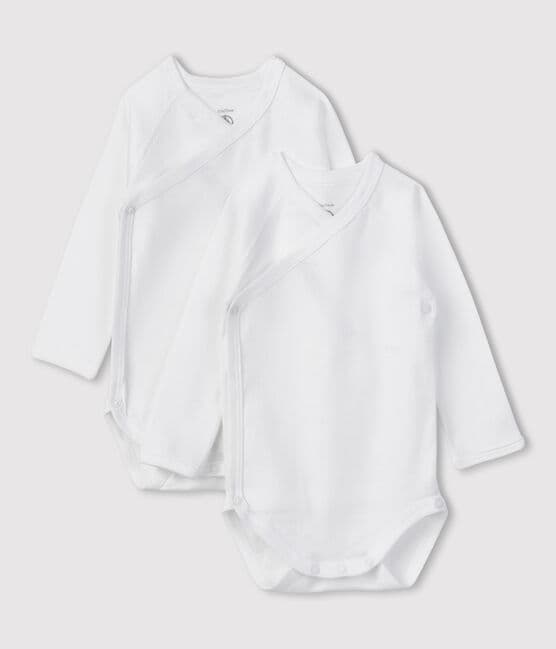 Babies' long-sleeved plain cotton wrapover bodysuits - 2-Pack  variante 1