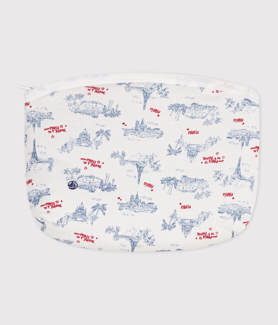 Babies' Paris-themed cotton bag MARSHMALLOW white/MULTICO white