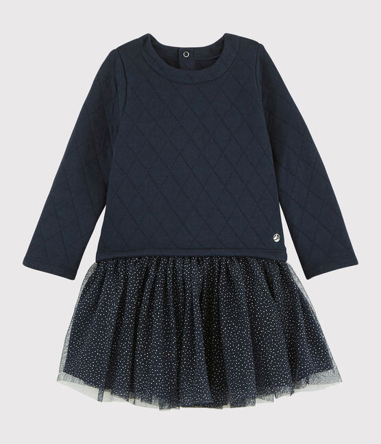 Baby girl's long-sleeved dress SMOKING blue