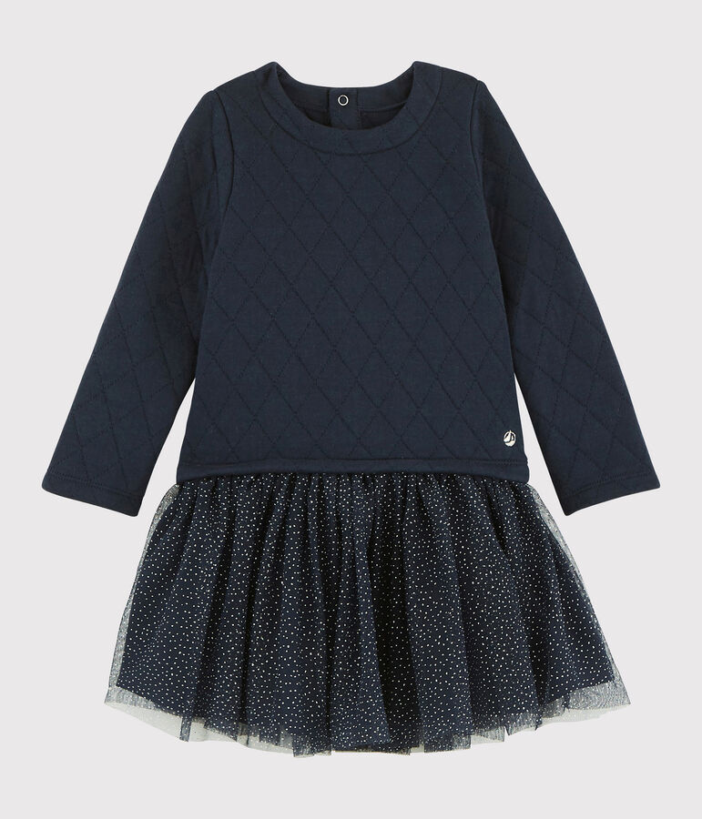 Baby girl's long-sleeved dress blue