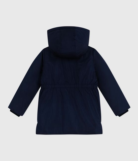 Children's plain mid-length parka SMOKING blue