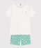 Children's short cotton pyjamas MARSHMALLOW /ALOEVERA