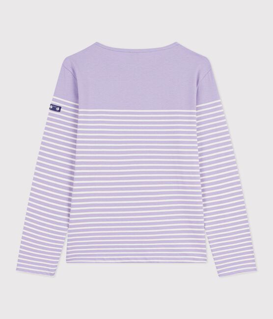 Women's cotton Breton T-shirt top SQUAW purple/MILK