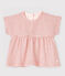 Baby Girls' Short-Sleeved Stripy Tube Knit Blouse FLEUR pink/COPPER pink