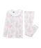 Girls' Snugfit Ribbed Pyjamas MARSHMALLOW white/MULTICO white