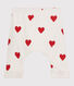 Babies' Red Heart Patterned Organic Cotton Trousers