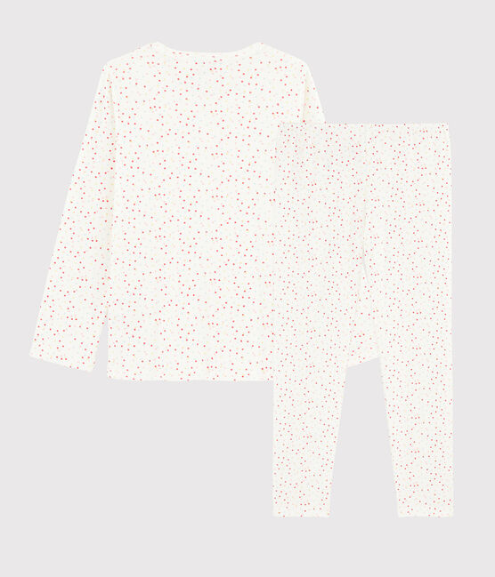 Girls' Multicoloured Spots Organic Cotton Pyjamas MARSHMALLOW white/MULTICO white