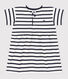 Babies' Striped Short-Sleeved Thick Jersey Dress