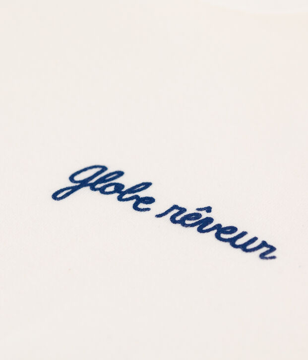 Women's Round Neck Screen-Printed Cotton T-Shirt white