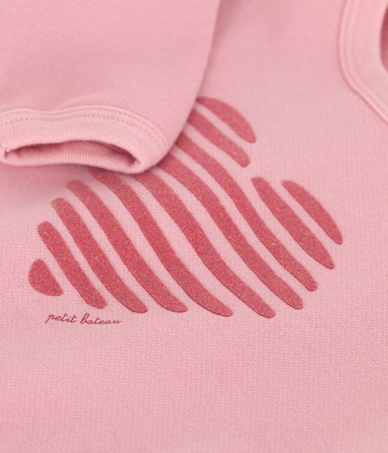Plain cotton baby sweatshirt CHARME pink