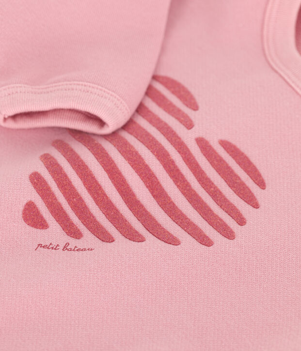 Plain cotton baby sweatshirt pink